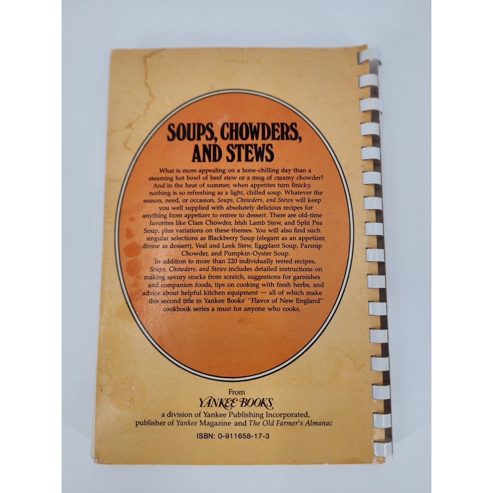 The Flavor of New England Soups Chowders and Stews Yankee Books Vintage Cookbook - Picture 2 of 8